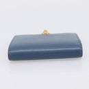 FENDI Bifold Wallet Leather Blue Gold Auth bs36865-5