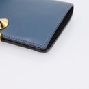 FENDI Bifold Wallet Leather Blue Gold Auth bs36865-7