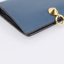 FENDI Bifold Wallet Leather Blue Gold Auth bs36865-14