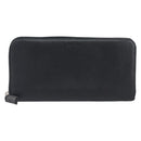 PRADA Long Wallet Safiano Leather Black Silver Auth bs36866-13