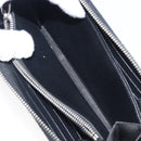 PRADA Long Wallet Safiano Leather Black Silver Auth bs36866-21