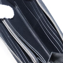 PRADA Long Wallet Safiano Leather Black Silver Auth bs36866-12