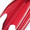 PRADA Long Wallet Safiano Leather Red Gold Auth bs36867-10