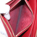 PRADA Long Wallet Safiano Leather Red Gold Auth bs36867-11