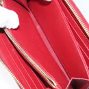 PRADA Long Wallet Safiano Leather Red Gold Auth bs36867-21