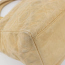 Christian Dior Canage Hand Bag Suede Beige Gold Auth bs36869-15