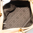Christian Dior Canage Hand Bag Suede Beige Gold Auth bs36869-12