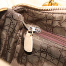 Christian Dior Canage Hand Bag Suede Beige Gold Auth bs36869-21