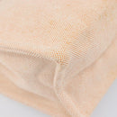 HERMES Fourre Tout Clutch Bag Canvas Beige Silver Auth bs36870-10