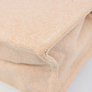 HERMES Fourre Tout Clutch Bag Canvas Beige Silver Auth bs36870-11
