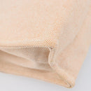 HERMES Fourre Tout Clutch Bag Canvas Beige Silver Auth bs36870-12