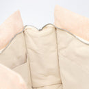 HERMES Fourre Tout Clutch Bag Canvas Beige Silver Auth bs36870-15