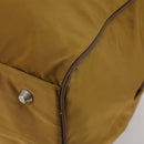 PRADA Boston Bag Nylon Beige Silver Auth bs36871-15