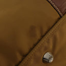 PRADA Boston Bag Nylon Beige Silver Auth bs36871-8