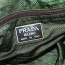 PRADA Boston Bag Nylon Beige Silver Auth bs36871-24