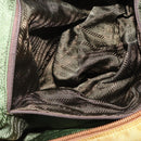 PRADA Boston Bag Nylon Beige Silver Auth bs36871-26