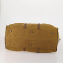PRADA Boston Bag Nylon Beige Silver Auth bs36871-5
