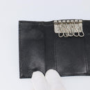 PRADA Key Case Nylon Light Blue Silver Black Auth bs36874-20