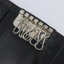 PRADA Key Case Nylon Light Blue Silver Black Auth bs36874-21