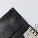 PRADA Key Case Nylon Light Blue Silver Black Auth bs36874-9