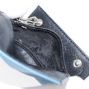 PRADA Key Case Nylon Light Blue Silver Black Auth bs36874-10