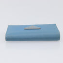 PRADA Key Case Nylon Light Blue Silver Black Auth bs36874-5