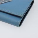 PRADA Key Case Nylon Light Blue Silver Black Auth bs36874-7