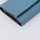 PRADA Key Case Nylon Light Blue Silver Black Auth bs36874-14