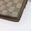GUCCI GG Supreme Dionysus Chain Bag PVC Beige Silver 476432 Auth bs36876-18