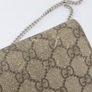 GUCCI GG Supreme Dionysus Chain Bag PVC Beige Silver 476432 Auth bs36876-8