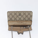 GUCCI GG Supreme Dionysus Chain Bag PVC Beige Silver 476432 Auth bs36876-21