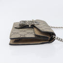 GUCCI GG Supreme Dionysus Chain Bag PVC Beige Silver 476432 Auth bs36876-3