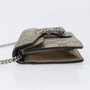 GUCCI GG Supreme Dionysus Chain Bag PVC Beige Silver 476432 Auth bs36876-4
