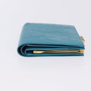 SAINT LAURENT Wallet Leather 2 Set Blue Red Auth bs36878-4
