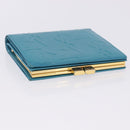 SAINT LAURENT Wallet Leather 2 Set Blue Red Auth bs36878-5