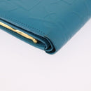 SAINT LAURENT Wallet Leather 2 Set Blue Red Auth bs36878-7