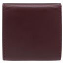 CARTIER Must Line Coin Purse Leather Bordeaux Gold Auth bs36880-2