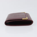 CARTIER Must Line Coin Purse Leather Bordeaux Gold Auth bs36880-4