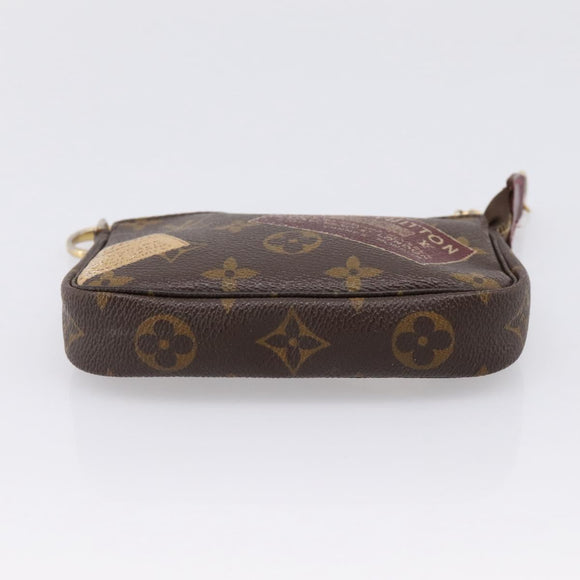 LOUIS VUITTON Label Collection Mini Pochette Accessoires M63798 LV Auth bs36887