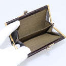 FENDI Zucca Canvas Coin Purse Brown Black Auth bs36888-12