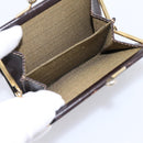FENDI Zucca Canvas Coin Purse Brown Black Auth bs36888-14
