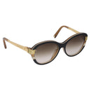 LOUIS VUITTON Petit Spson Cateye Sunglasses plastic Gold Z0487E LV Auth bs36891-1