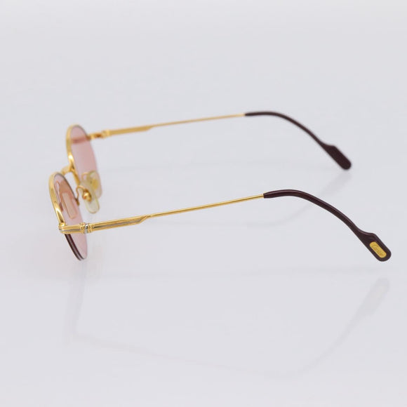 CARTIER Sunglasses Metal Gold Tone Auth bs36892A