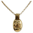 CHANEL Necklace Metal Gold Tone CC Auth bs36893M-1