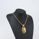 CHANEL Necklace Metal Gold Tone CC Auth bs36893M-17