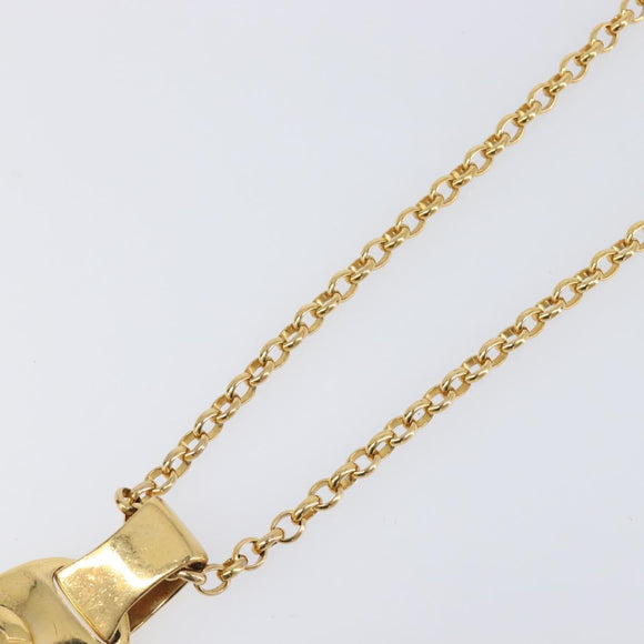 CHANEL Necklace Metal Gold Tone CC Auth bs36893M