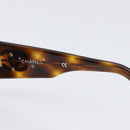 CHANEL Sunglasses Plastic Brown Gold CC Auth bs36894-9