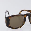 CHANEL Sunglasses Plastic Brown Gold CC Auth bs36894-5