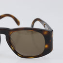 CHANEL Sunglasses Plastic Brown Gold CC Auth bs36894-6