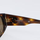 CHANEL Sunglasses Plastic Brown Gold CC Auth bs36894-8